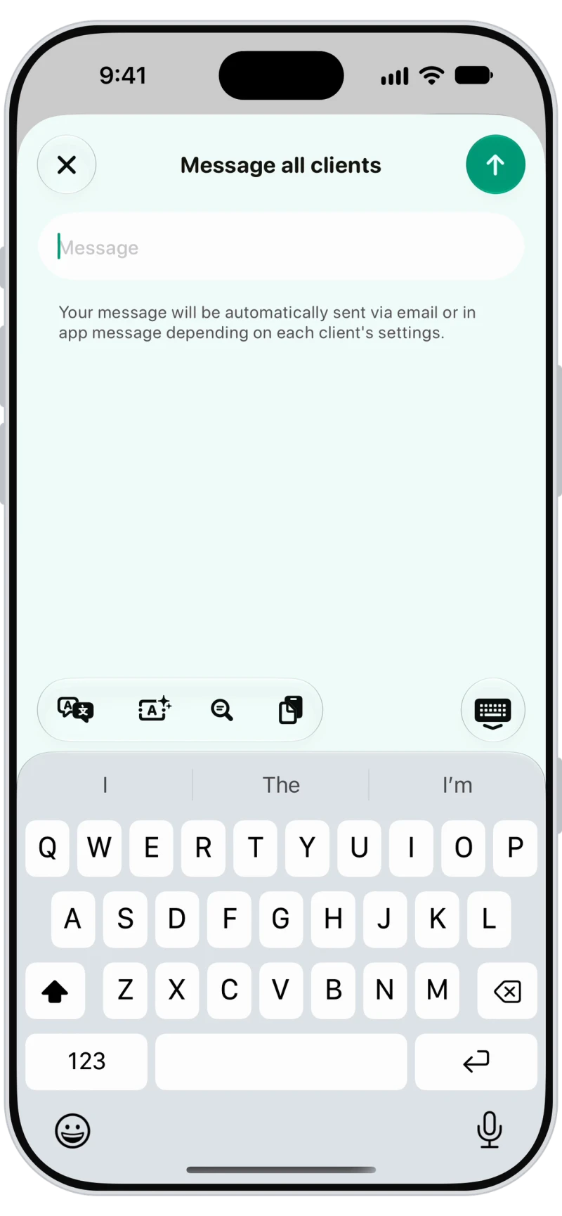 Message all clients composer in Walkies